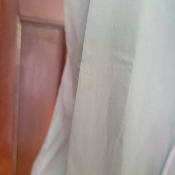 New York & Co Womens Embroidered Floral Button-Up Shirt S Light Blue 100% Cotton - Picture 8 of 8